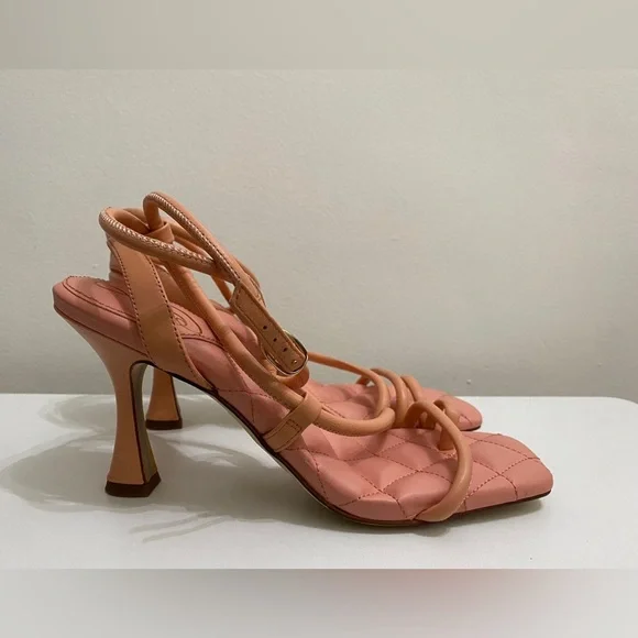 Sam Edelman Maven Clay Tubular Vamp Buckle Ankle Straps Flared Heeled Sandals - Picture 3 of 4